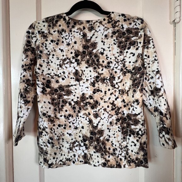 J Jill Button Up‎ Cardigan 3/4 Length Sleeves Size XS Lightweight Cotton Blend - Picture 2 of 6